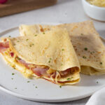 Crêpes mit Käse-Schinken