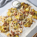 Smashed Potatoes mit Käse und Speck