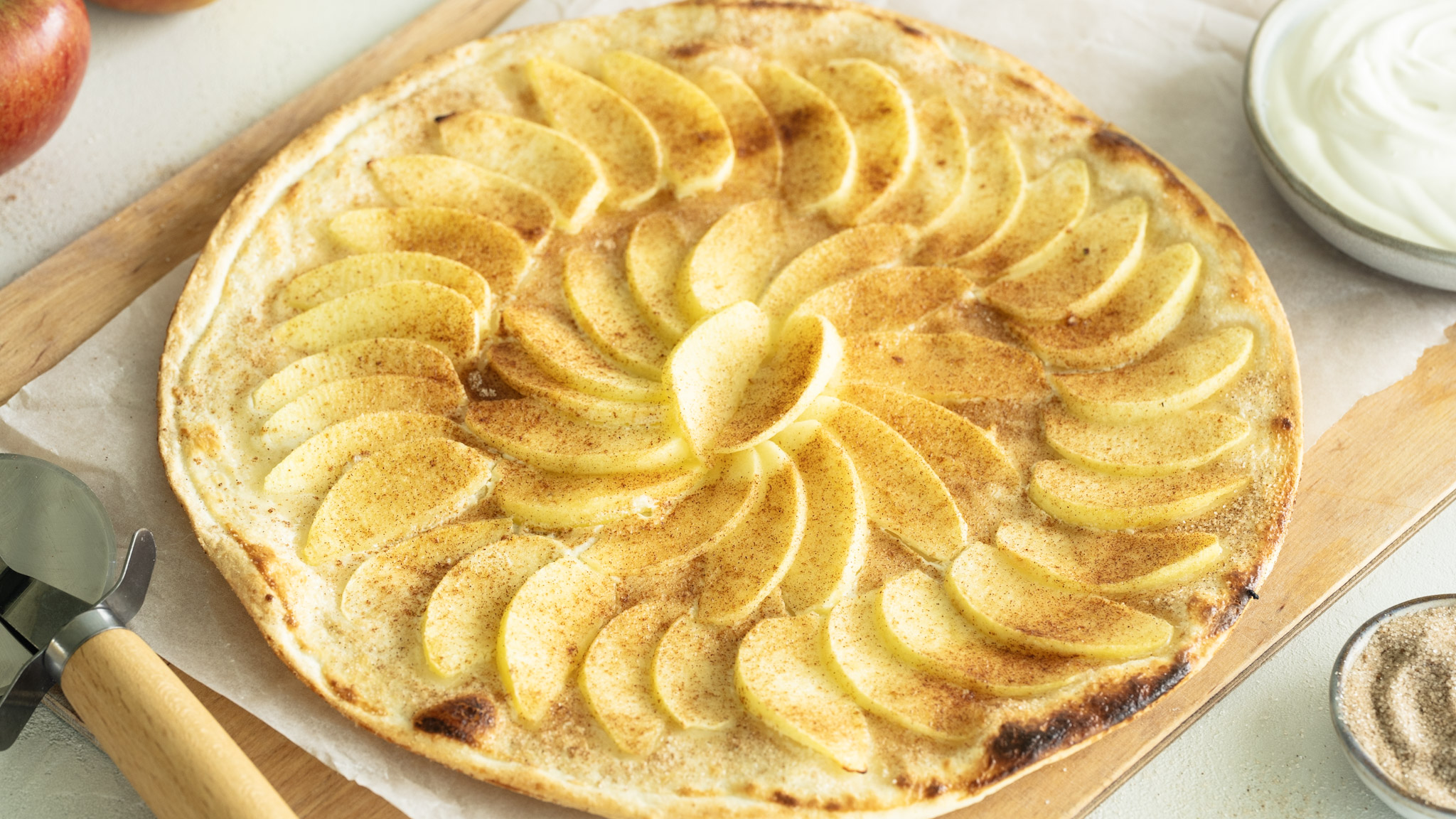 Flammkuchen Apfel-Zimt