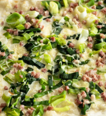 Flammkuchen mit Lauch