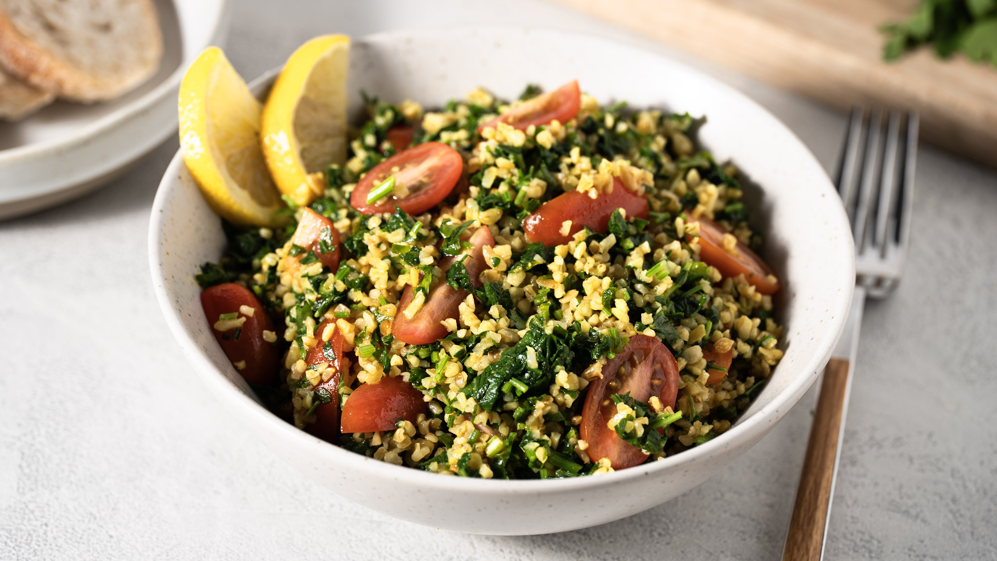 Petersiliensalat mit Bulgur