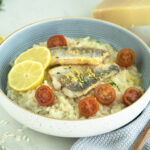Risotto mit Fisch und Zitrone