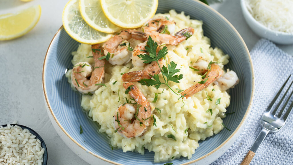 Risotto mit Garnelen